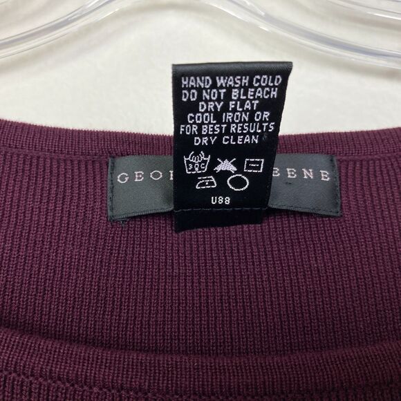 Geoffrey Beene Sport Women's Sweater Size L Burgundy Silk Blend - Picture 5 of 6